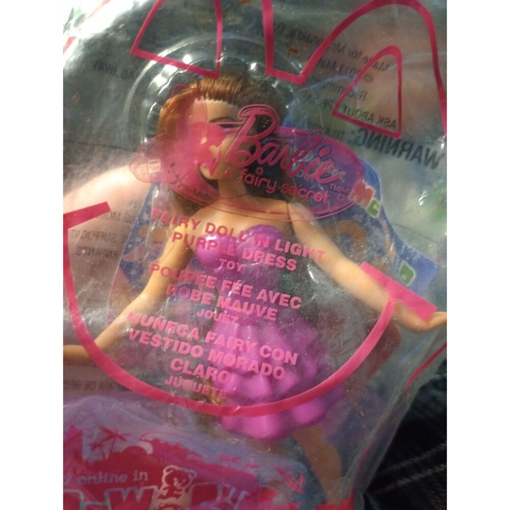 Barbie A Fairy Secret, Fairy Doll In Light Purple Dress McDonald's Toy #5